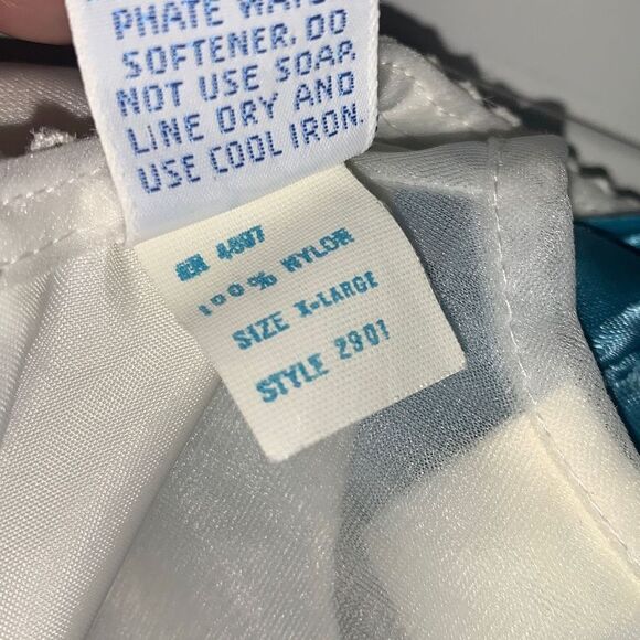 Vintage Sheer Chiffon Double Layered Christening Gown XL 2T - Picture 16 of 16